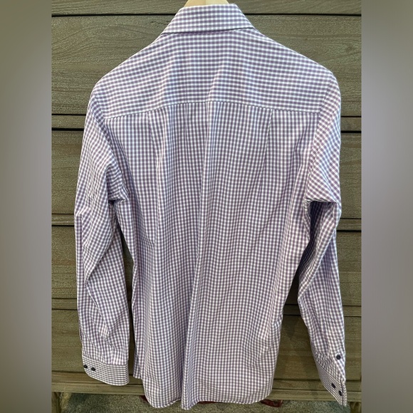 DAVID DONAHUE Trim Fit Dress Shirt Size 15.5 - 34/35 - Picture 3 of 5